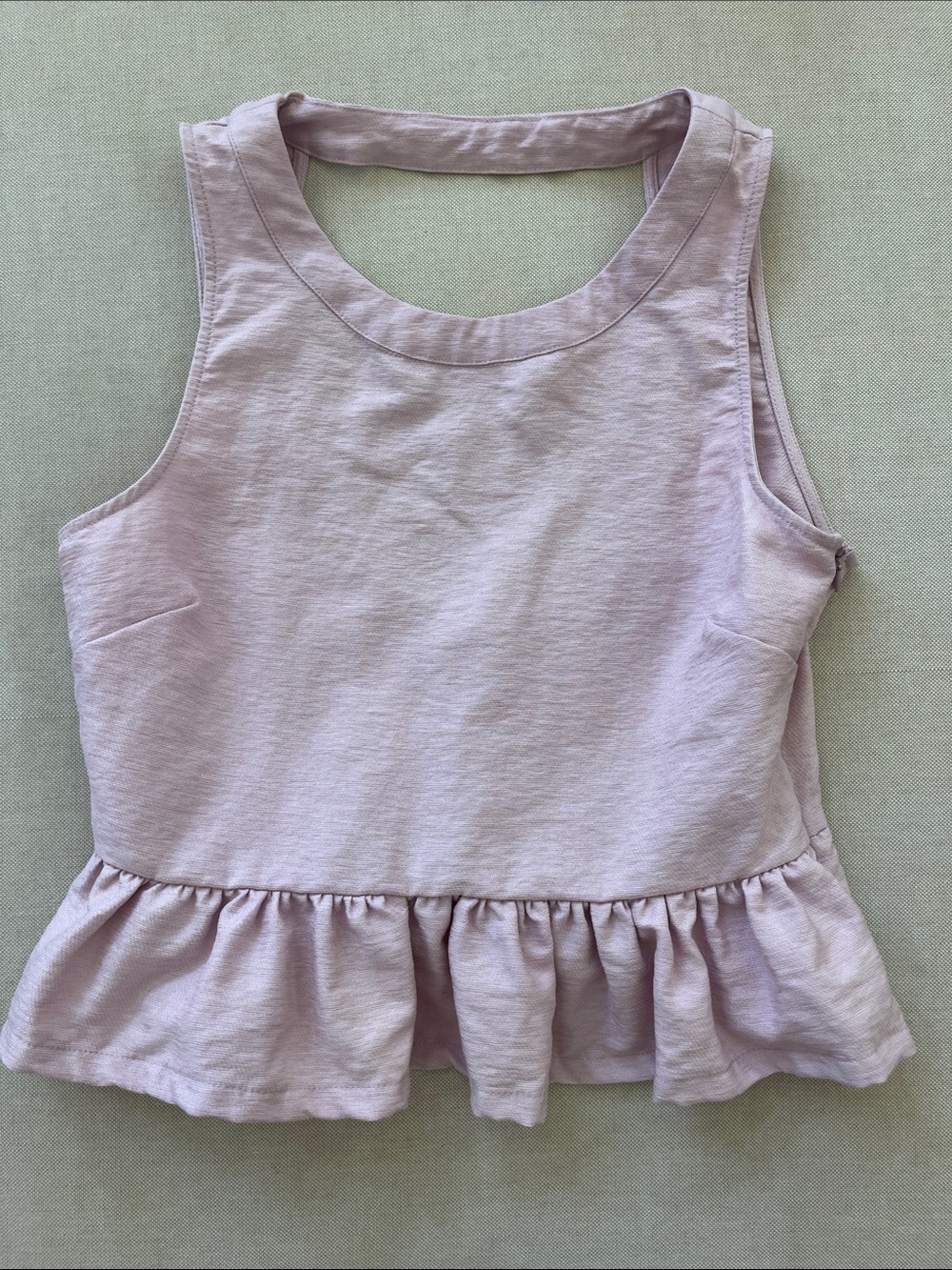 Lilac Sleeveless Peplum Top - Light Lavender